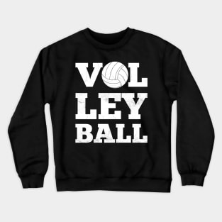 Volleyball Text Retro Crewneck Sweatshirt